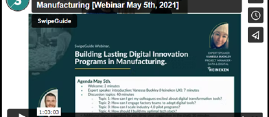 Webinar: Digital innovation in manufacturing